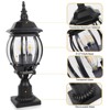 LamQee Outdoor Post Light Fixture with 3 in Pier Mount Base, Waterproof Lamp Post Pole Lights Outdoor for Garden - 4 of 4