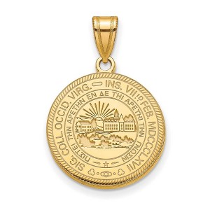 Black Bow Jewelry 14k Yellow Gold Plated Sterling Silver West Virginia Mountaineers NCAA Large Pendant - 1 of 4