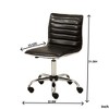 NicBex Adjustable Office Chair with Wheels,Modern Armless Computer Chair,Swivel Faux Leather Desk Chair for Adult,Student - 3 of 4