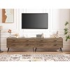 TIRAMISUBEST 4-Drawer Chest - Walnut Brown Mobile File Cabinet - 3 of 4