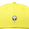Dalix Lil Alien Embroidered Cotton Cap Outdoor Space Nature Dad Hat Mens - 2 of 4