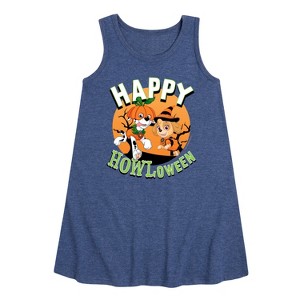 Girls' - Paw Patrol - Happy Howl-oween Graphic Sleeveless Aline Dress - 1 of 4