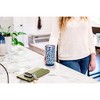 Elanze Designs 20 oz Stainless Steel On the Go Insulated Travel Tumbler With Push Top Lid, White Cheetah Leopard Print Blue - 4 of 4