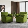 Modern Swivel Accent Chair with 360 Degree Rotation,Upholstered Armchair with Metal Legs,Accent Chair for Living Room or Office-Coolbibila - 3 of 4