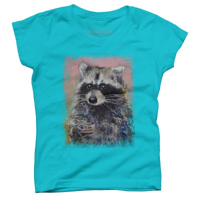 Girl's Design By Humans RACCOON By creese T-Shirt