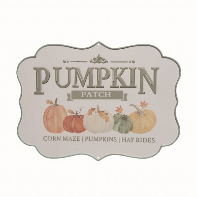 Transpac Metal Multicolor Harvest Pumpkin Patch Wall Accent