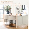 Arceso 1pc Counter Height Bar Stools, Modern Counter Stools Upholstered Barstools, with Curved Backrest and Arms - 4 of 4