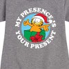 - Garfield - My Presence Is Your Present Graphic Short Sleeve Fleece Dress - 2 of 4