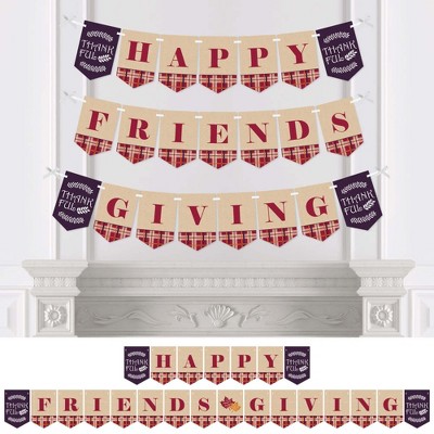 Big Dot of Happiness Friends Thanksgiving Feast - Friendsgiving Party Bunting Banner - Party Decorations - Happy Friends Giving