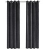 MAYEERTY Curtain Panel Gray Velvet Room Darking for Living Room Bedroom Modern 54"x84" 2pcs - 3 of 4