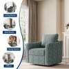 30.7"Wide Linen Accent Chair,360°Swivel Armchair with Ergonomic Backrest,Mid-Century Modern Chair for Living Room,Office, Bedroom & Nursery - 4 of 4
