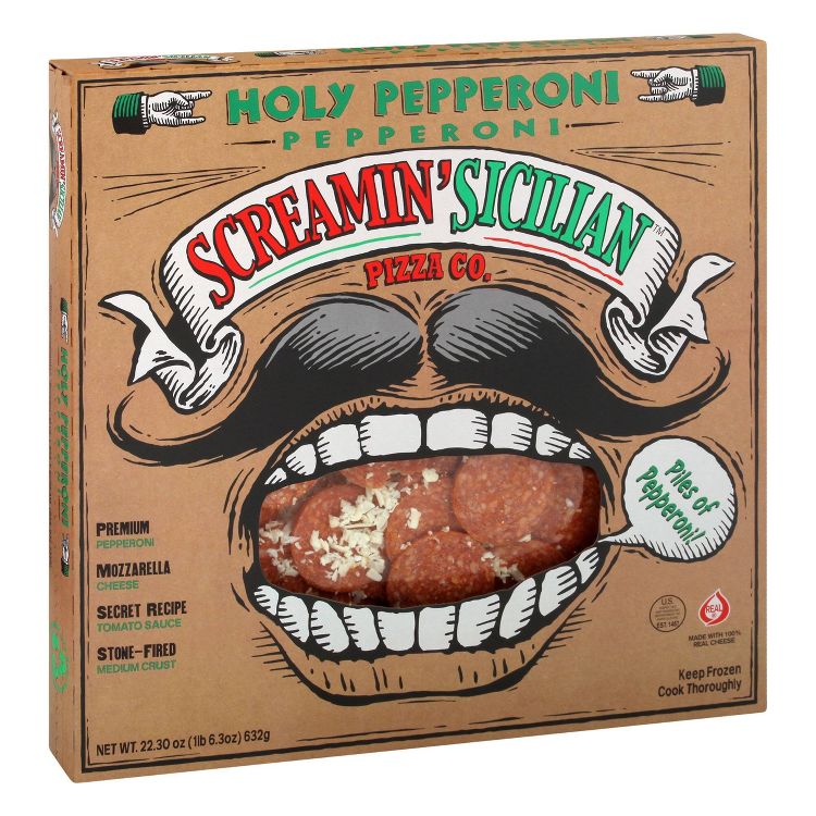 Screamin' Sicilian Holy Pepperoni Frozen Pizza - 22.30oz, 1 of 4