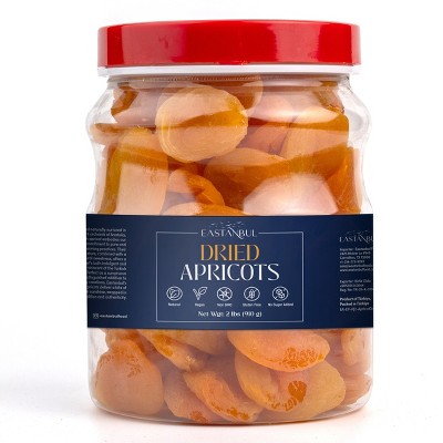 Eastanbul Dried Apricots, Apricots Dried Fruits Snacks, No Sugar Added, 2lb