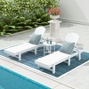 WestinTrends Dylan 3 Piece Adirondack Poly Reclining Chaise Lounge - 2 of 4