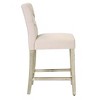 WestinTrends 24" Linen Fabric Tufted Counter Stool - 4 of 4