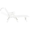 vidaXL Folding Sun Lounger Plastic White - 4 of 4