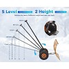 TackView Snow Shovel with Wheels, Heavy Duty Metal Snow Pusher with Wide Blade & 5 Level Adjustable Handle, for Driveway Sidewalk - 2 of 4