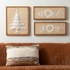19.25" Sullivans Text Christmas Wall Decor Set of 2, White-Brown, Indoor Christmas Decor - 3 of 3