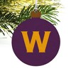 Williams College Primary Logo Wood Christmas Tree Holiday Ornament - 4 of 4