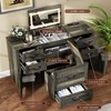 Fredees Multifunctional Vanity Desk with Mirror, LED Lights, USB Ports, Power Outlets, and Ample Storage – Stylish Makeup Dresser for Your Bedroom - 3 of 4