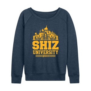 Women's - Wicked - Shiz University Lightweight French Terry Wide Neck Long Sleeve Shirt - 1 of 4