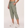 RBX Active Women's Cargo Style Capri Pants, Quick Drying Adjustable Leg Cropped Jogger Pant for Casual Wear, Hiking, Workouts - 3 of 4