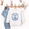 The Juniper Shop Blue Willow Bunny Toddler Sweatshirt - 3 of 4