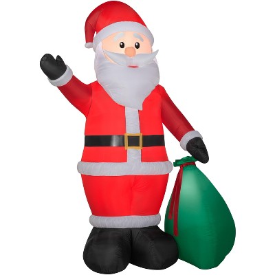 Gemmy Christmas Airblown Inflatable Extra Bright Santa Giant, 12 ft Tall, red