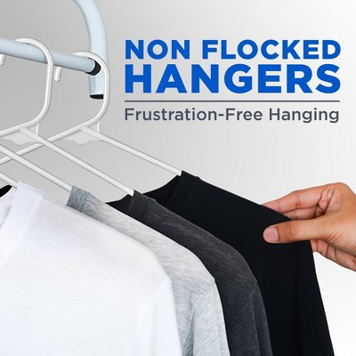 White Ultra-Thin Plastic Clothes Hangers, 100-Pack