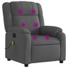 vidaXL Dark Gray Fabric Massage Recliner Chair - Adjustable Lounge Seat With Vibration Massage, Side Pocket, And Sturdy Frame For Home Comfort - 2 of 4
