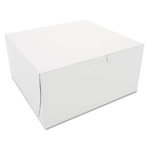 SCT White One-Piece Non-Window Bakery Boxes, 8 x 8 x 4, White, Paper, 250/Carton - 1 of 1