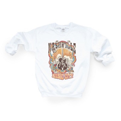Simply Sage Market Women's Graphic Sweatshirt Music City Flowers