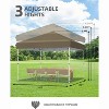 10x10 Instant Pop-Up Canopy - 1-Min One-Button Setup, UV Protection, Heavy Duty, Portable w/Roller Bag, Adjustable Height, Includes Sandbags & Stakes - 4 of 4