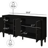Rustic Farmhouse TV Stand, Sideboard Buffet Cabinet, Natural Storage Credenza with Adjustable Shelves, 60 Inch Console-Maison Boucle - 4 of 4