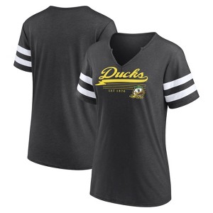 NCAA Oregon Ducks Women's V-Neck Notch T-Shirt - 1 of 3