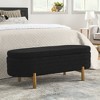 NicBex Oval Storage Ottoman Bench with Rubber Wood Leg,End of Bed Ottoman with Storage,Storage Bench for Living Room,Bedroom,Entryway - 2 of 4