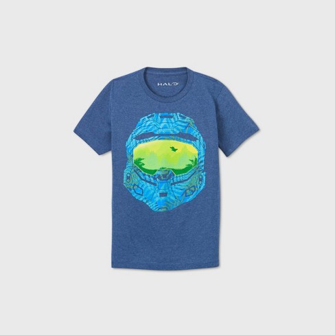 Boys Short Sleeve Halo Graphic T Shirt Blue Xl Target - blue guest shirt roblox