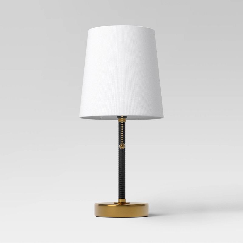 Mini Stick Table Lamp with Rattan Black - Threshold&#8482;, 1 of 6