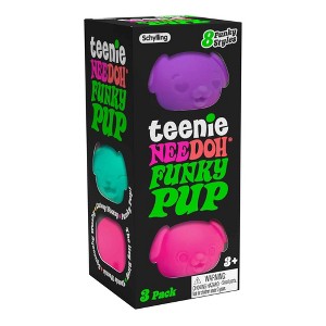 Schylling NeeDoh Teenie Funky Pups, Set of 3, Assorted Colors, Ages 3 and Up - 1 of 3