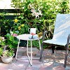 Simple Trending Outdoor and Indoor End Table for Garden Balcony Yard, White - 4 of 4