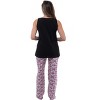 Just Love Womens Tank & Pant Cute Pajama Set - Ribbed PJ Sets Sleepwear Loungewear - 3 of 3