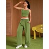 ATHLECHIC Women's Summer 2 Pieces Outfits Tracksuit Crop Camisole and Wide Leg Pants Lounge Sets - 3 of 4