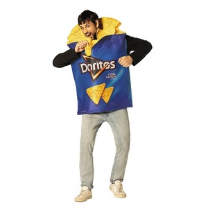 Doritos Adult General Sizing Cool Ranch Bag with Chips Tunic Halloween Costume Suit - Blue One Size - 1 of 2