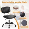 CAVINASHeight-Adjustable Office Chair, Computer Task Chair without Arm, PU Leather Home Office Desk Chair with Thick Cushion, Swivel Vanity Chair - 4 of 4