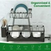 MaseiKar 2 Tier Dish Rack for Kitchen Counter, Stainless Steel Dish Drainer with Drainboard, Detachable Drying Rack with Utensil and Cup Holder - 2 of 4