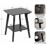Kate and Laurel Louen Wood Side Table, 22x20x24, Black - 2 of 4