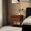 Karl Home 2-Drawer Brown  Particle Board 24.02in. W Nightstands - 4 of 4