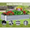 Cesicia 6x3x1ft Galvanized Raised Garden Bed, Outdoor Planter Garden Box for Gardening Vegetables Fruits Flowers,Gray - 2 of 4