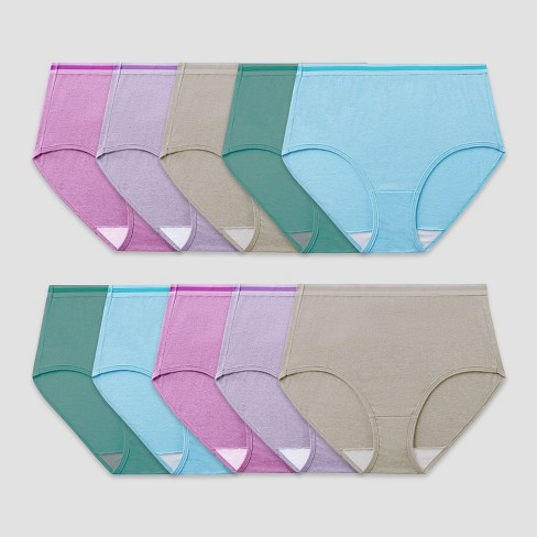 Fruit Of The Loom Women's 10pk Cotton Briefs - Colors May Vary : Target