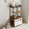 LOVMOR Cat Litter Box Enclosures with Cat Tree Tower, Cat Furniture ,Cat Cabinet - 3 of 4